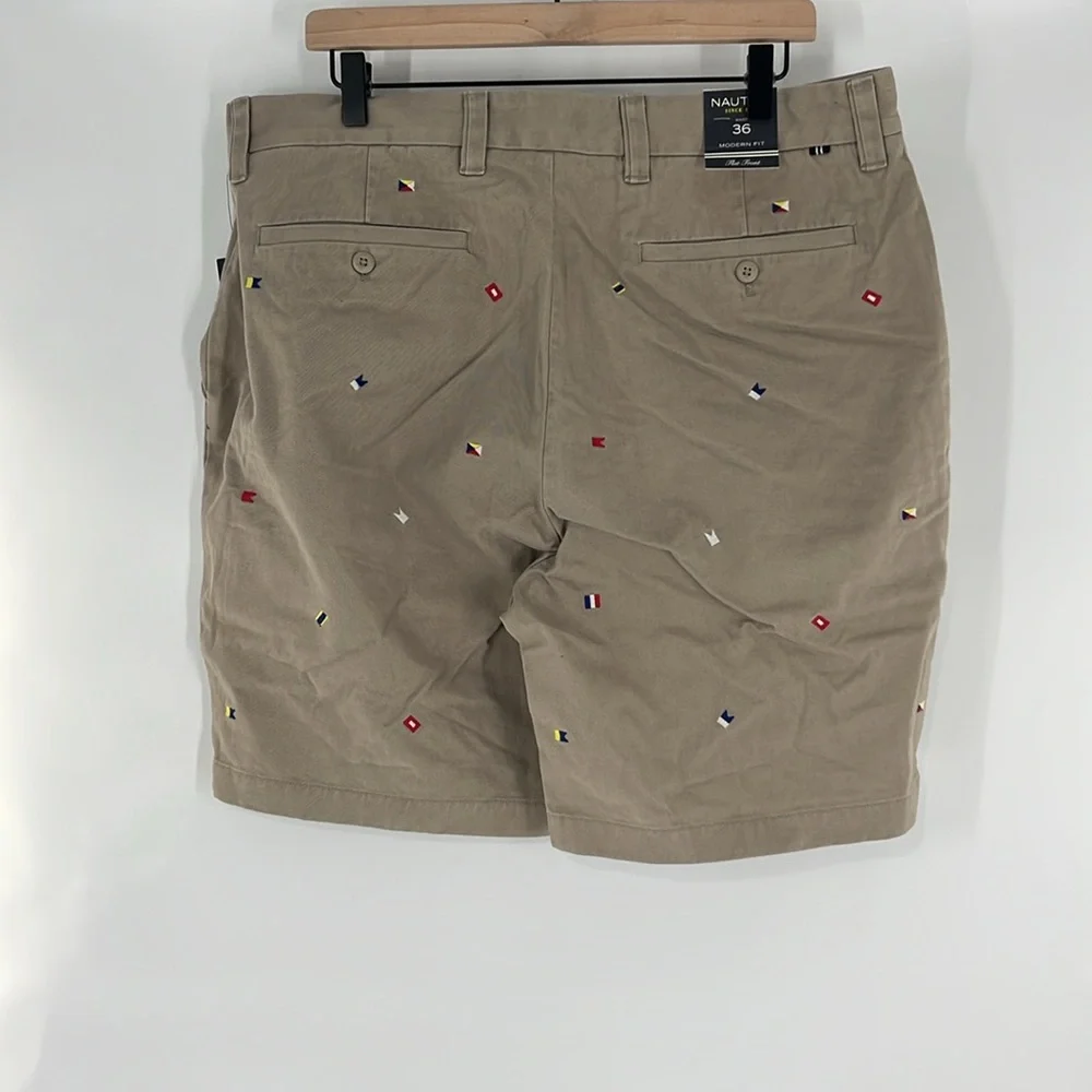 Nautica Tan Flat Front Shorts Size 36 NWT